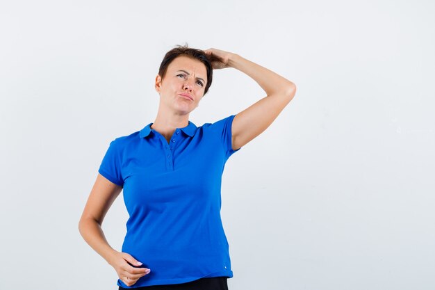 Expressive young woman posing