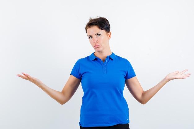 Expressive young woman posing