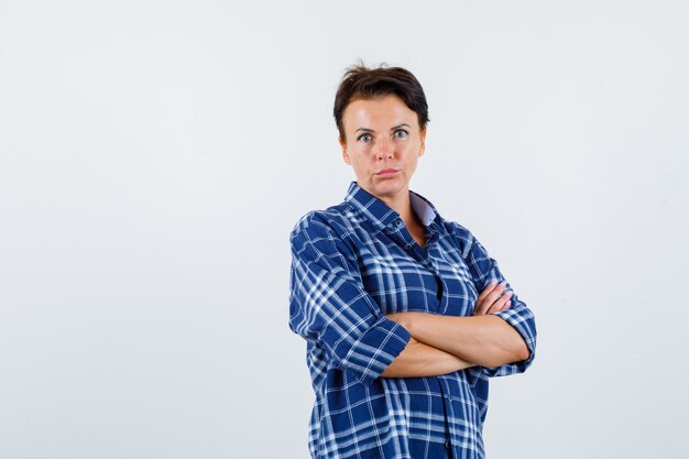 Expressive young woman posing