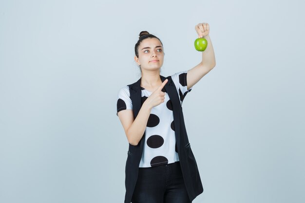 Expressive young woman posing