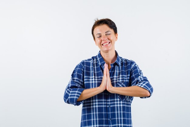 Expressive young woman posing