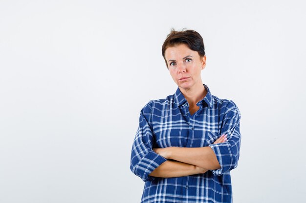 Expressive young woman posing