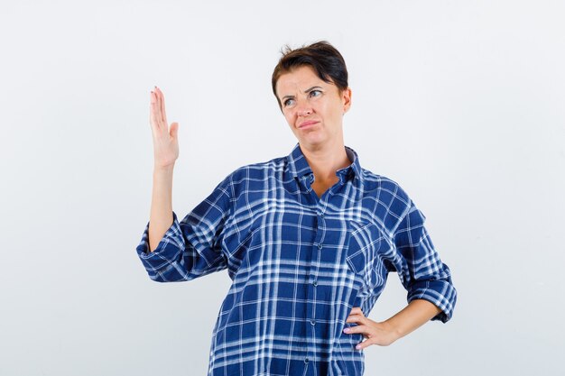 Expressive young woman posing