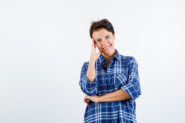 Expressive young woman posing