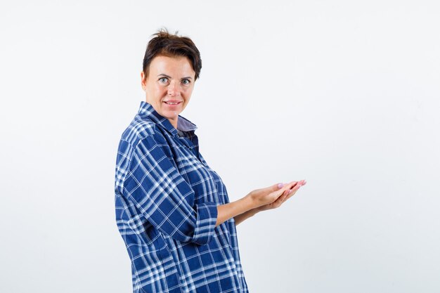 Expressive young woman posing