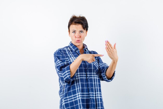 Expressive young woman posing