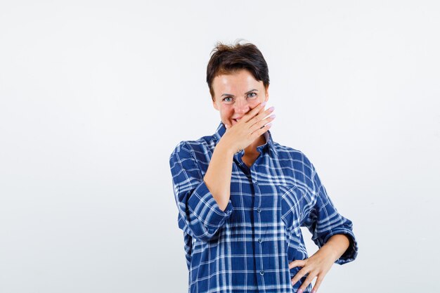 Expressive young woman posing