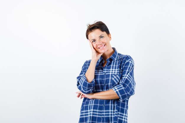 Expressive young woman posing