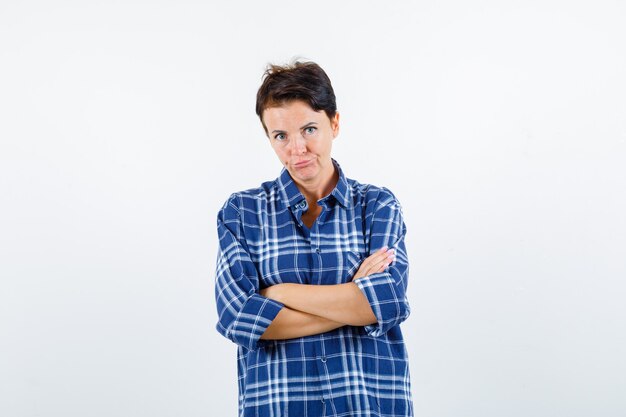 Expressive young woman posing