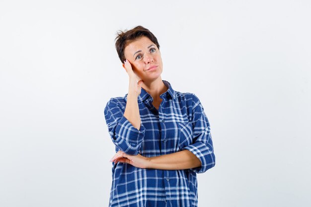 Expressive young woman posing