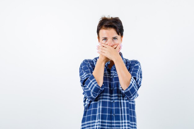 Expressive young woman posing