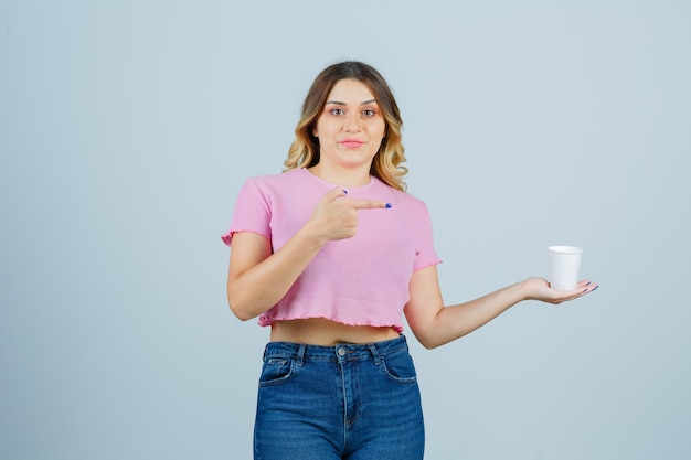 Expressive young woman posing