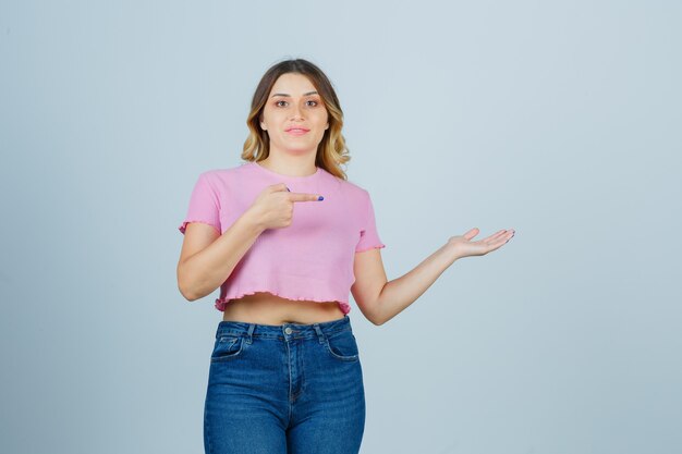 Expressive young woman posing