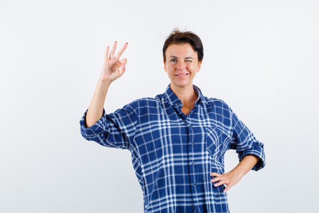 Expressive young woman posing