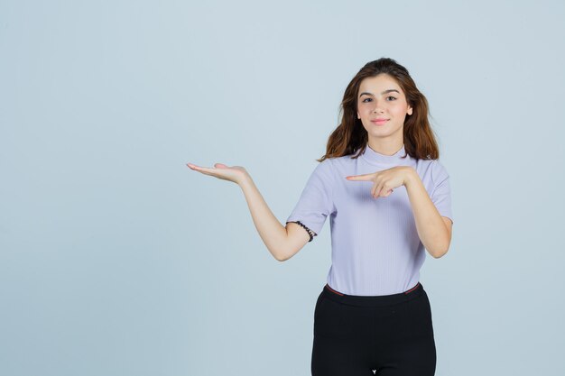 Expressive young woman posing