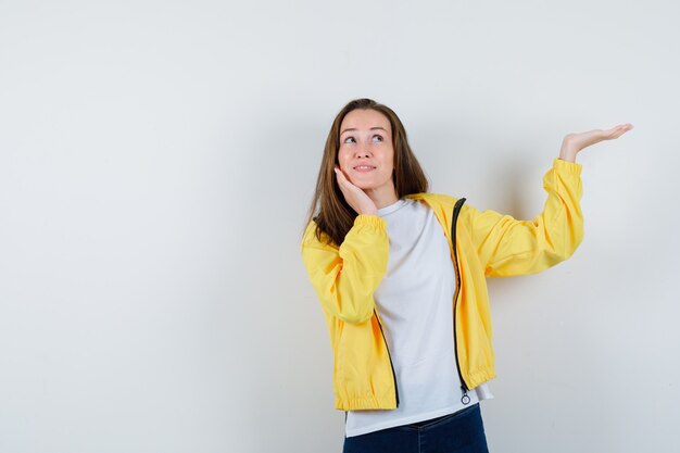 Expressive young woman posing