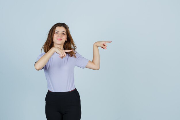 Expressive young woman posing