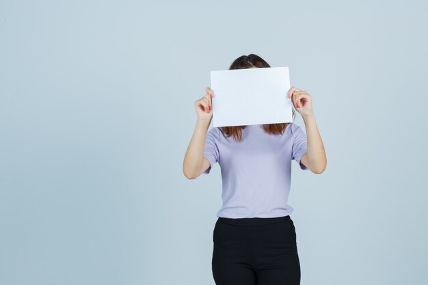 Expressive young woman posing