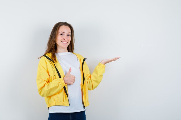 Expressive young woman posing