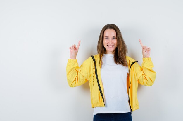 Expressive young woman posing