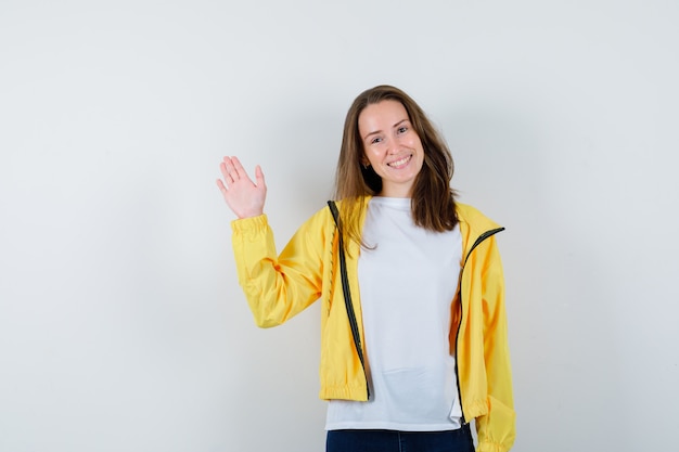 Expressive young woman posing