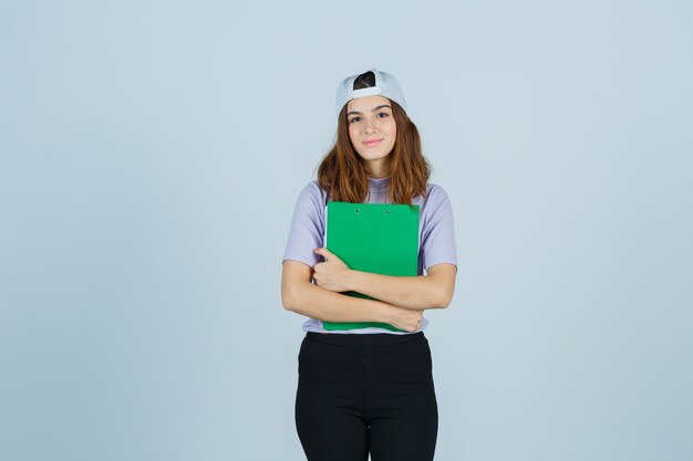 Expressive young woman posing