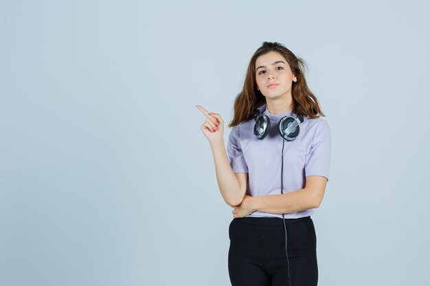 Expressive young woman posing