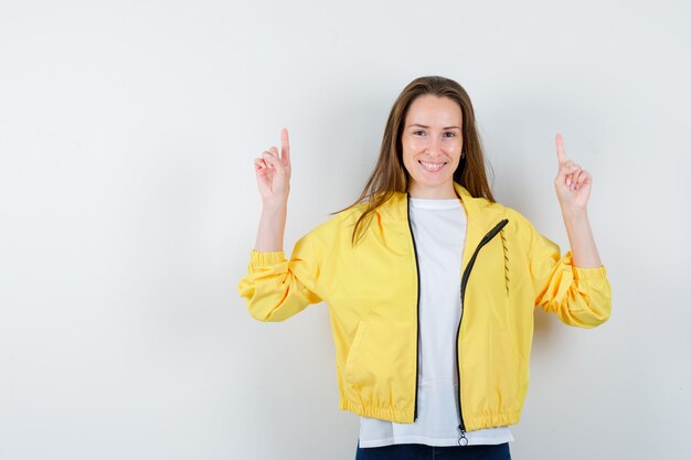 Expressive young woman posing