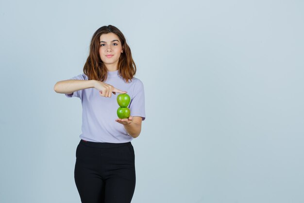 Expressive young woman posing