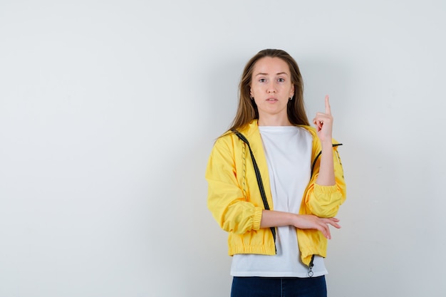 Expressive young woman posing