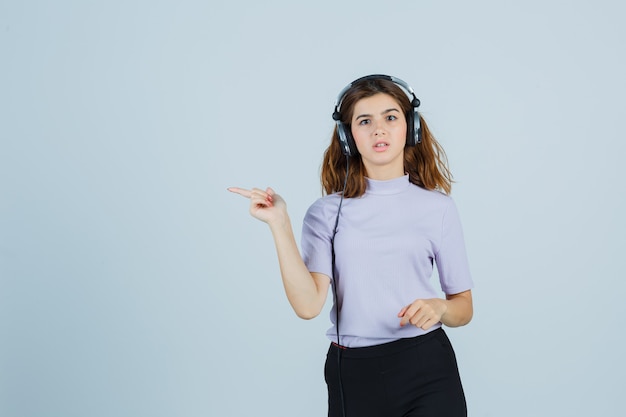 Expressive young woman posing