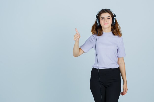 Expressive young woman posing