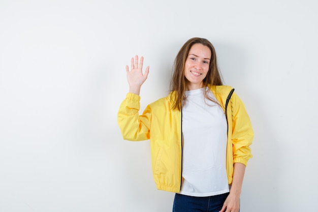 Free photo expressive young woman posing