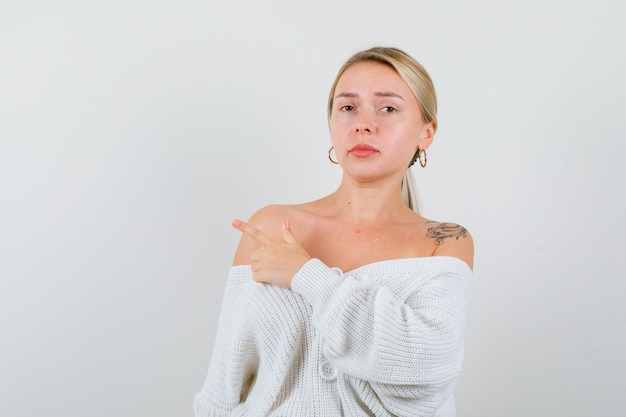 Expressive young woman posing