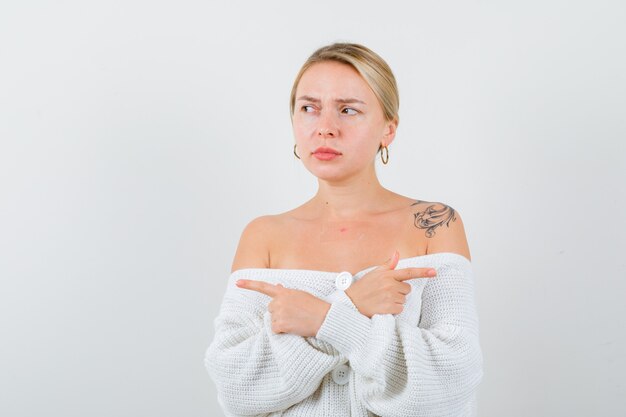 Expressive young woman posing