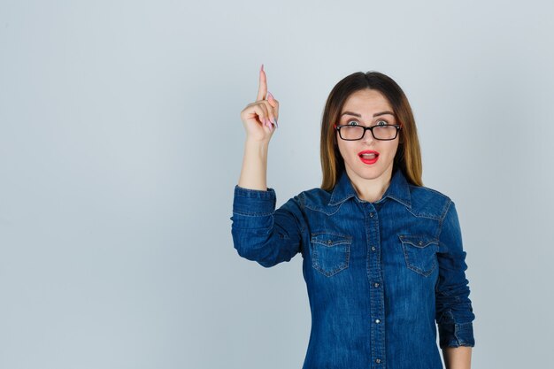 Expressive young woman posing