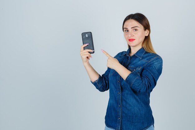 Expressive young woman posing