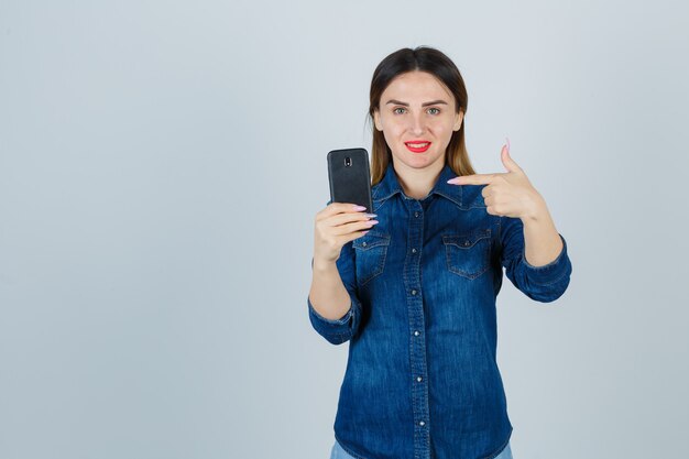 Expressive young woman posing