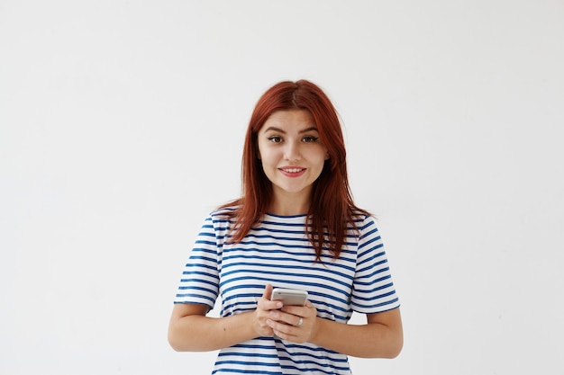 Expressive young woman posing