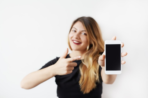 Expressive young woman posing