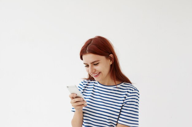 Expressive young woman posing