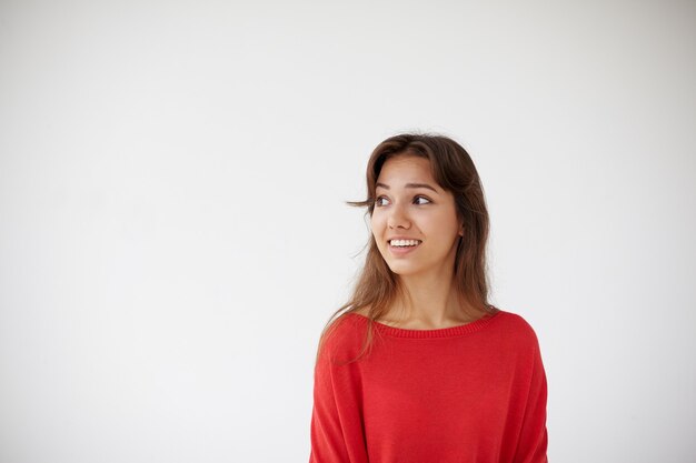 Expressive young woman posing