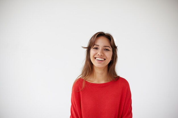 Expressive young woman posing