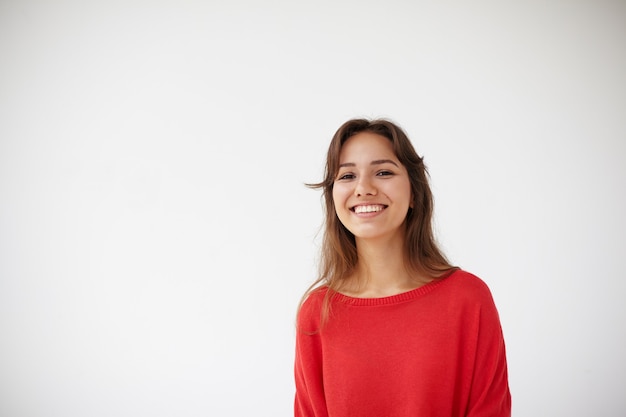 Expressive young woman posing