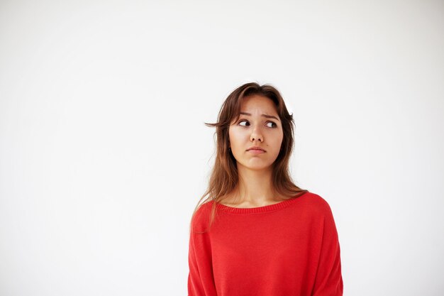 Expressive young woman posing