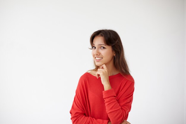 Expressive young woman posing