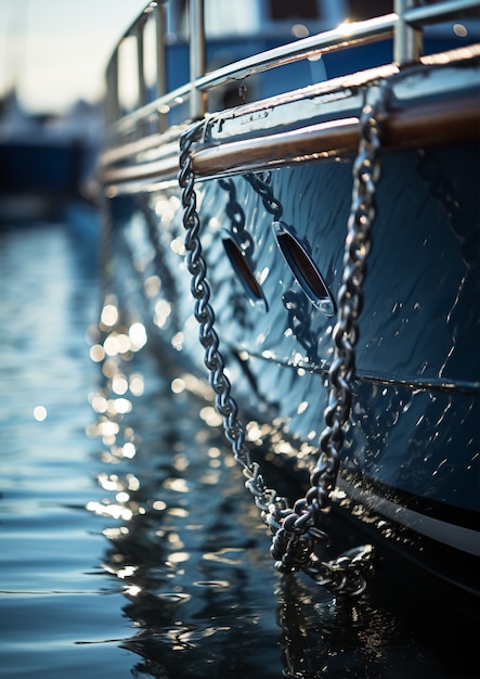 Free photo exterior detail of watercraft