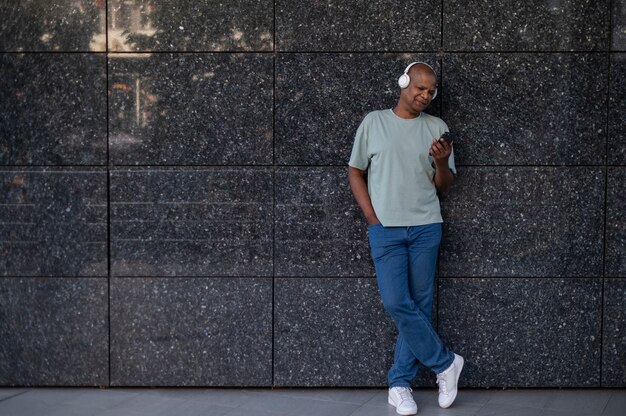 Exterior portrait of black man