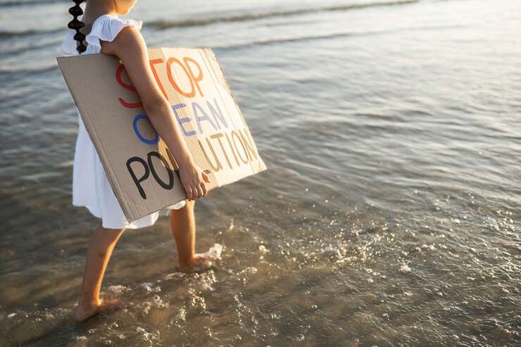Exterior portrait of kid for world environment day