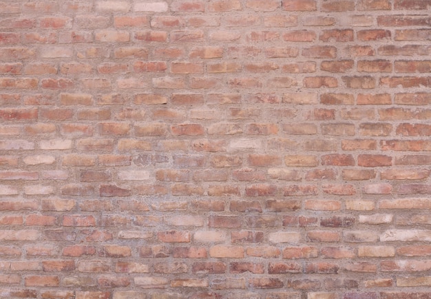 Exterior wall with weathered bricks